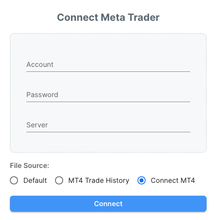 Connect directly to your MT4 account